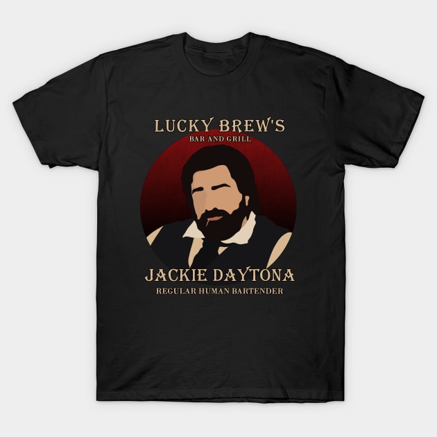 Jackie Daytona - Regular Human Bartender T-Shirt by valentinahramov